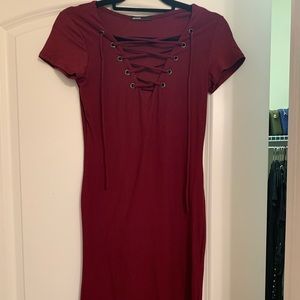 Red bodycon dress